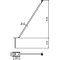 Mobile fence support strut | Height: approx. 1.60 m, for 2.00 m Mobile fence | galvanized, without clamp, without ground peg